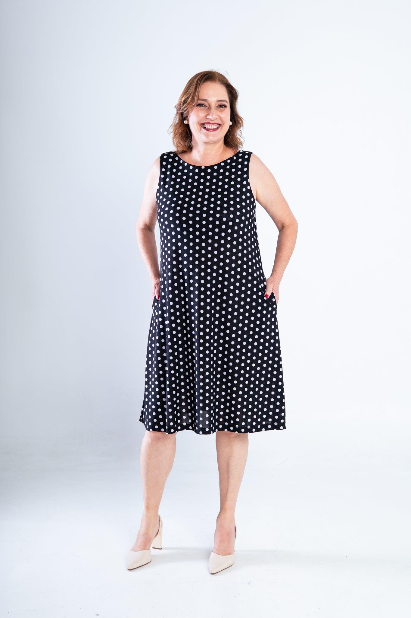 Vestido Sofia - Malha Confort Regata Midi - Bazar Online