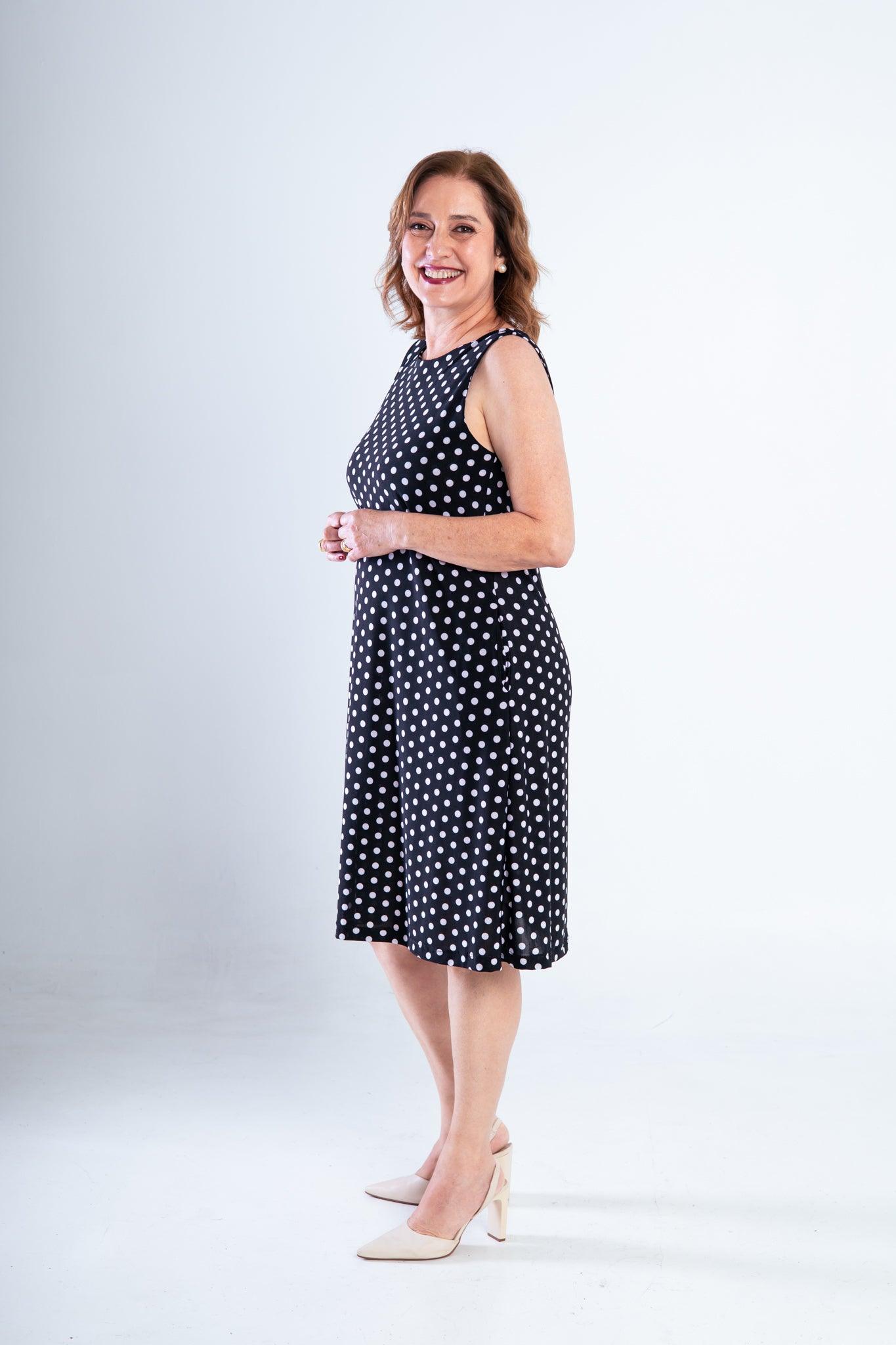 Vestido Sofia - Malha Confort Regata Midi - Bazar Online