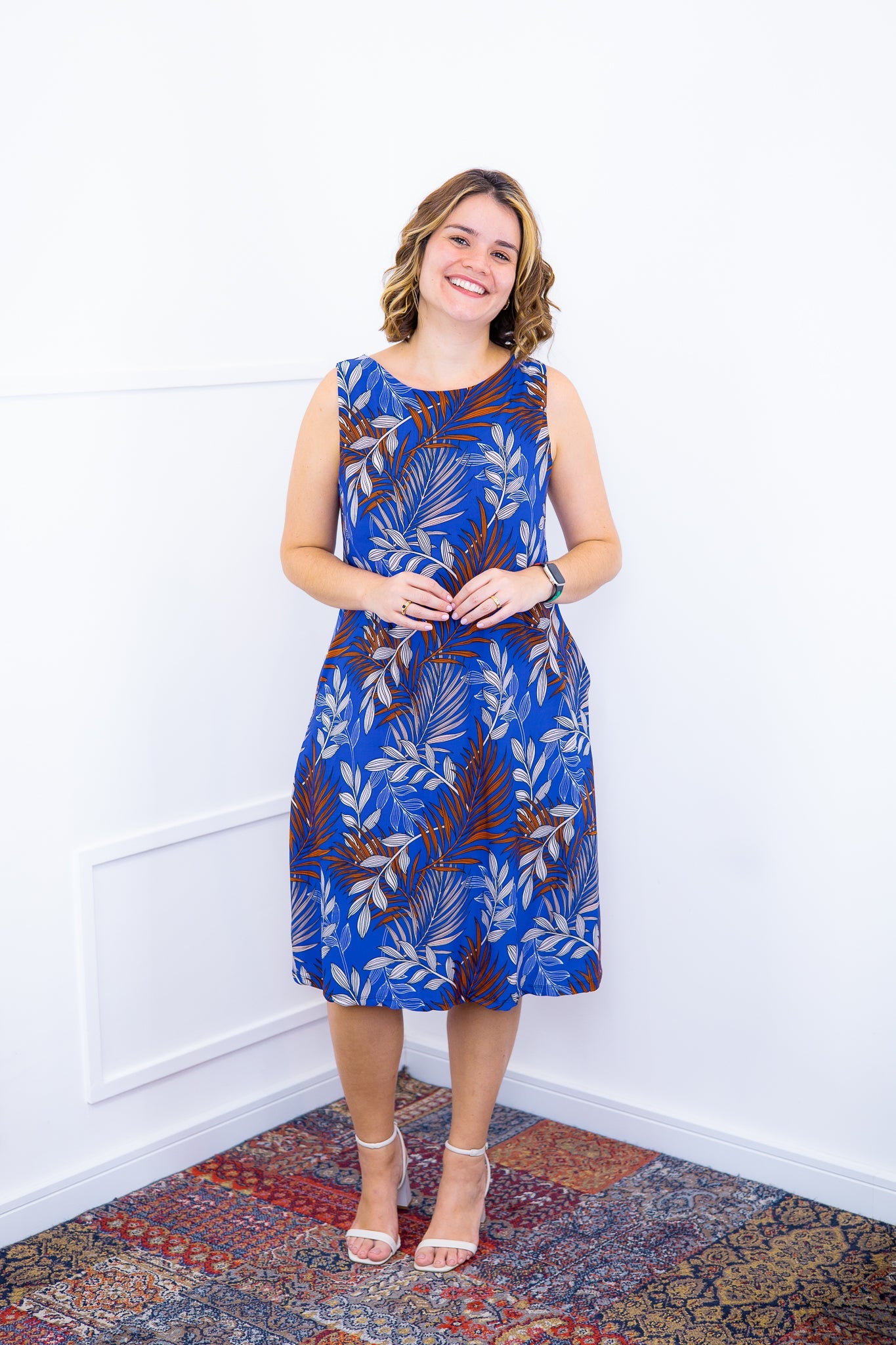 Vestido Sofia - Malha Confort Regata Midi - Bazar Online