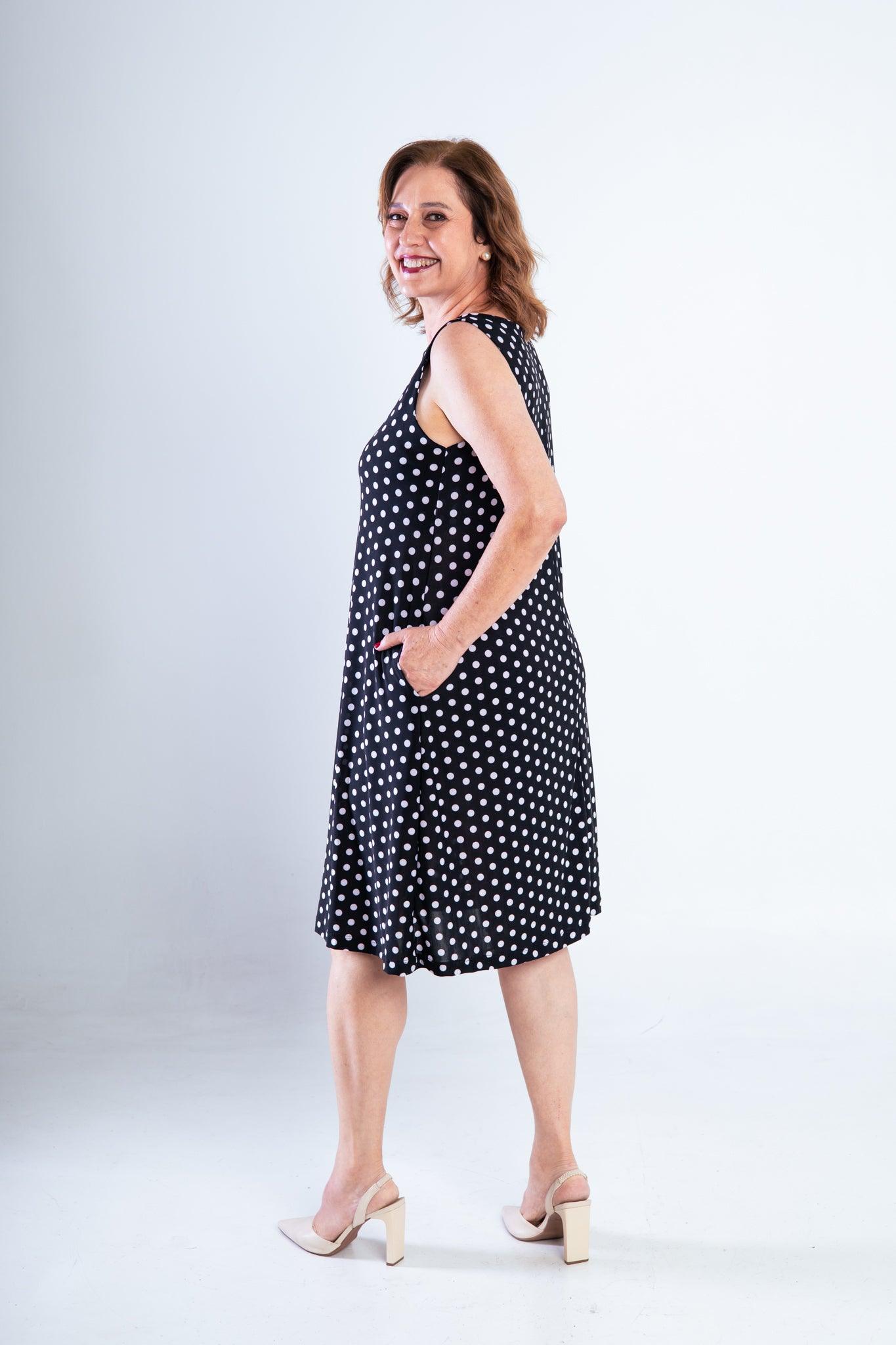 Vestido Sofia - Malha Confort Regata Midi - Bazar Online