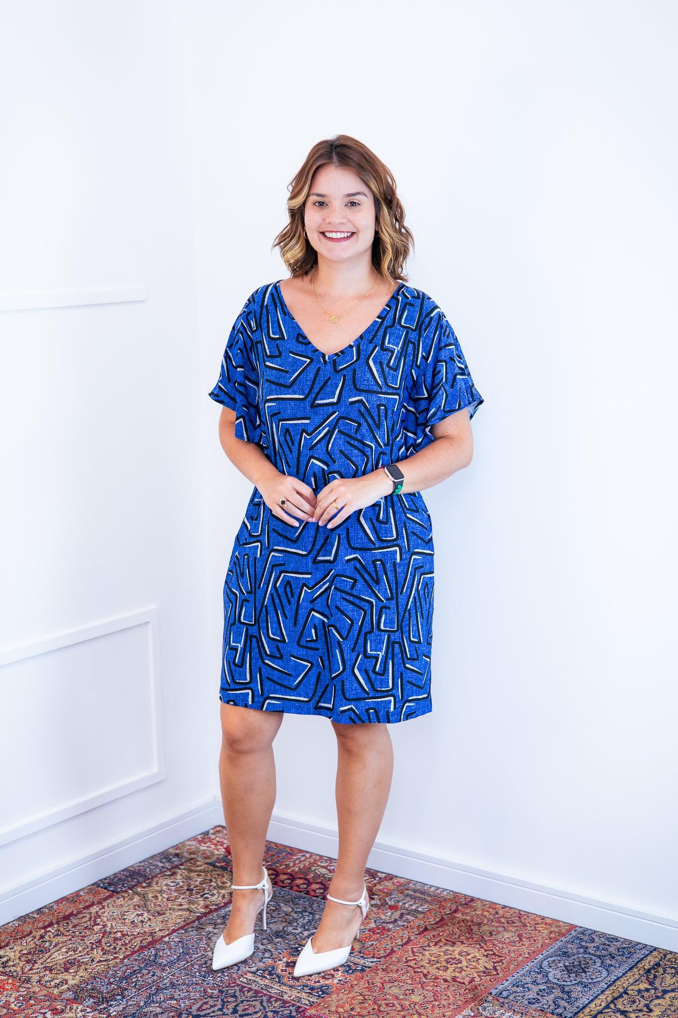 Vestido Helena - Malha Confort Manga Morcego - Bazar Online