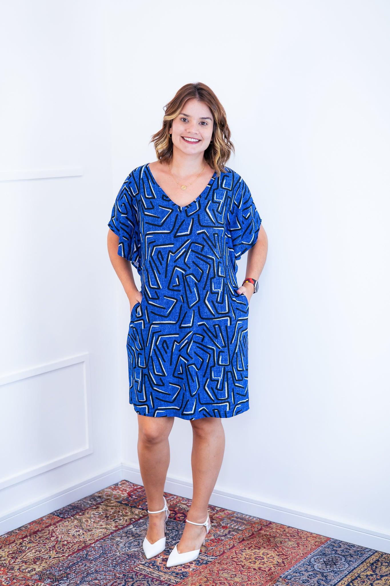 Vestido Helena - Malha Confort Manga Morcego - Bazar Online