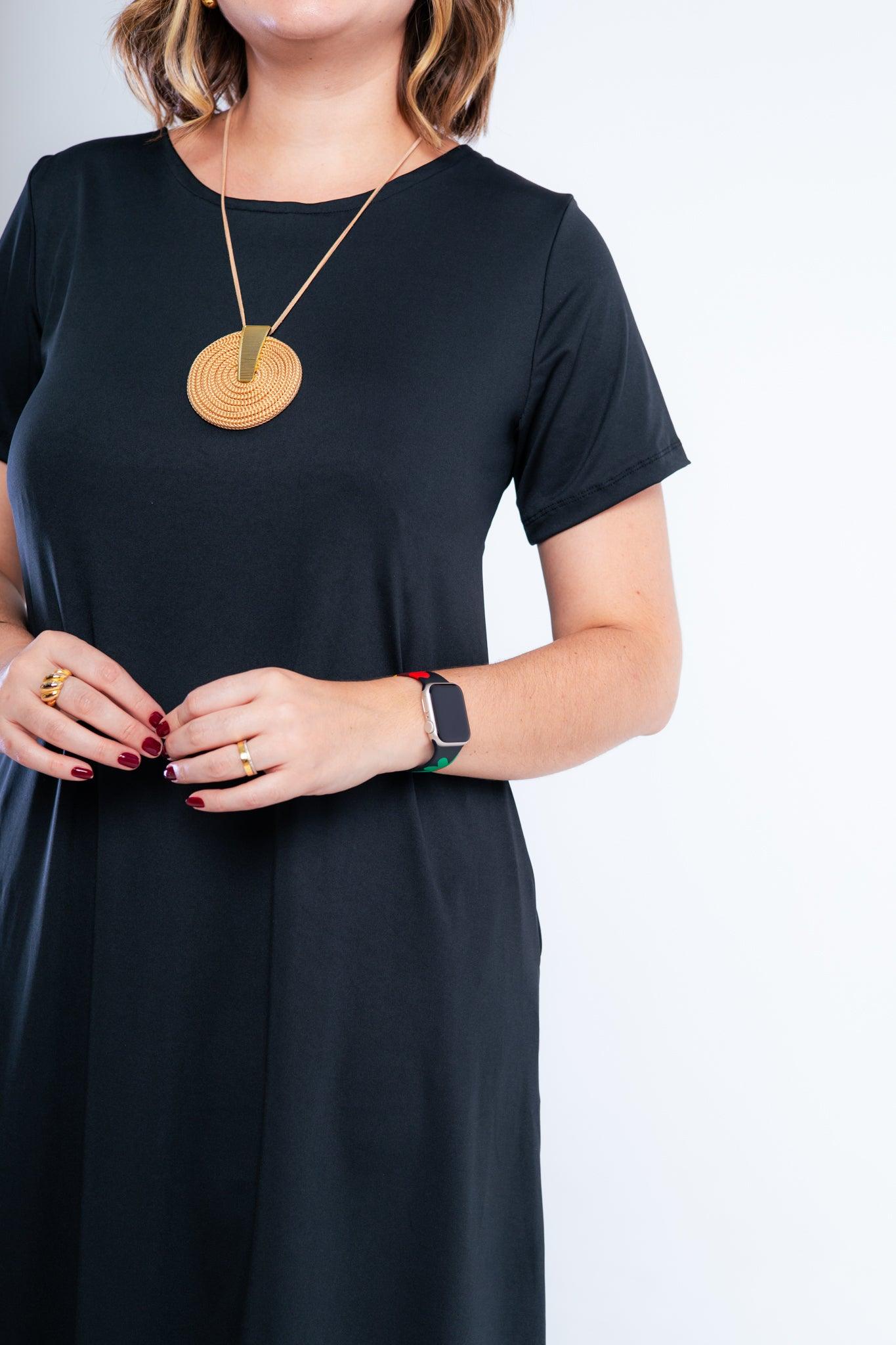 Vestido Sara - Malha Confort Midi com Manga - Bazar Online