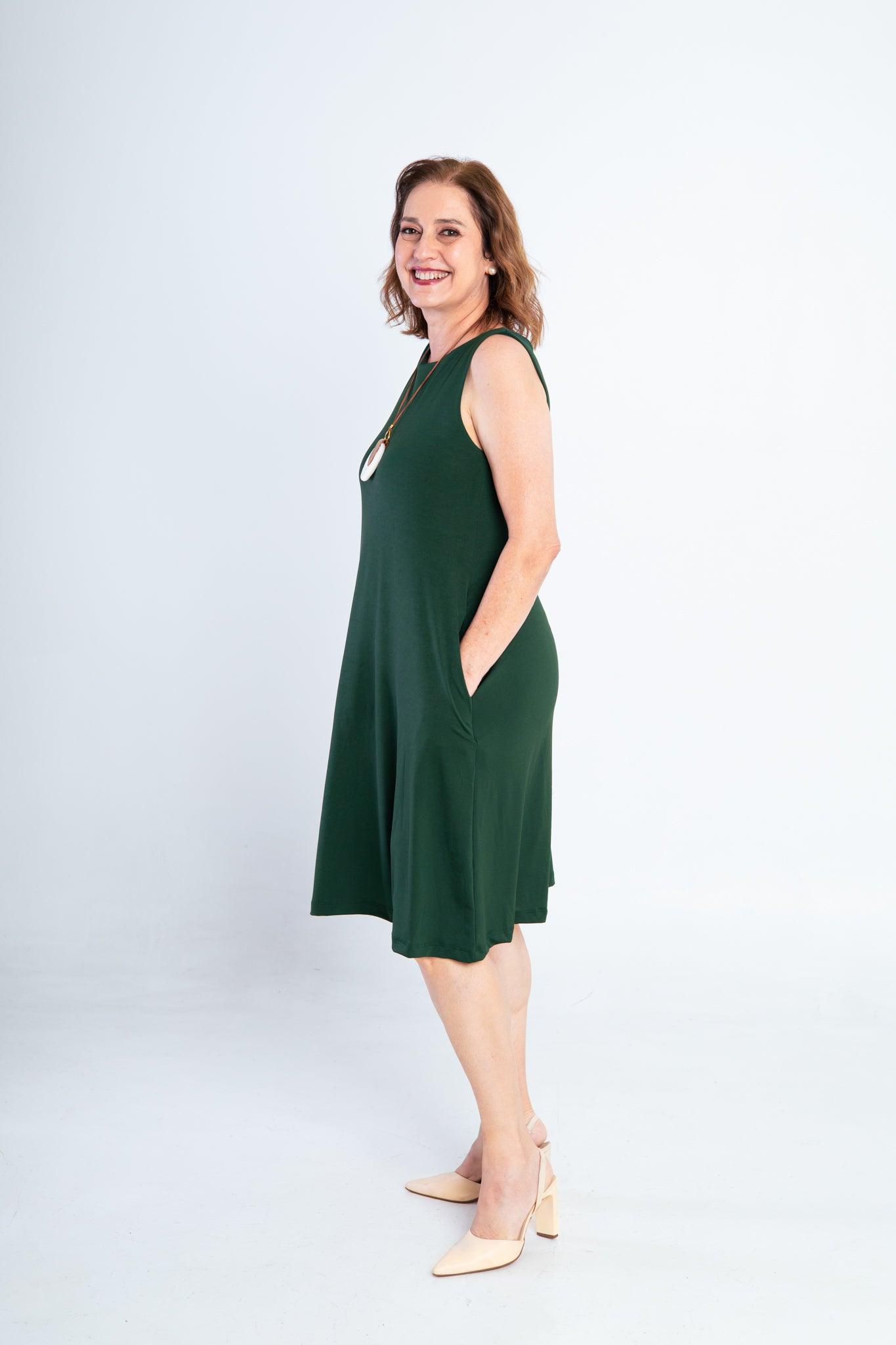 Vestido Sofia - Malha Confort Regata Midi - Bazar Online