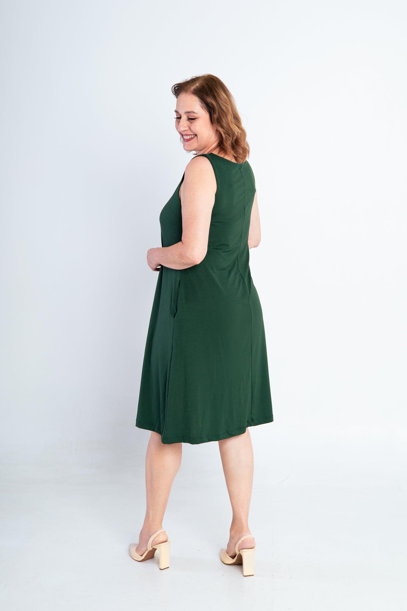 Vestido Sofia - Malha Confort Regata Midi - Bazar Online