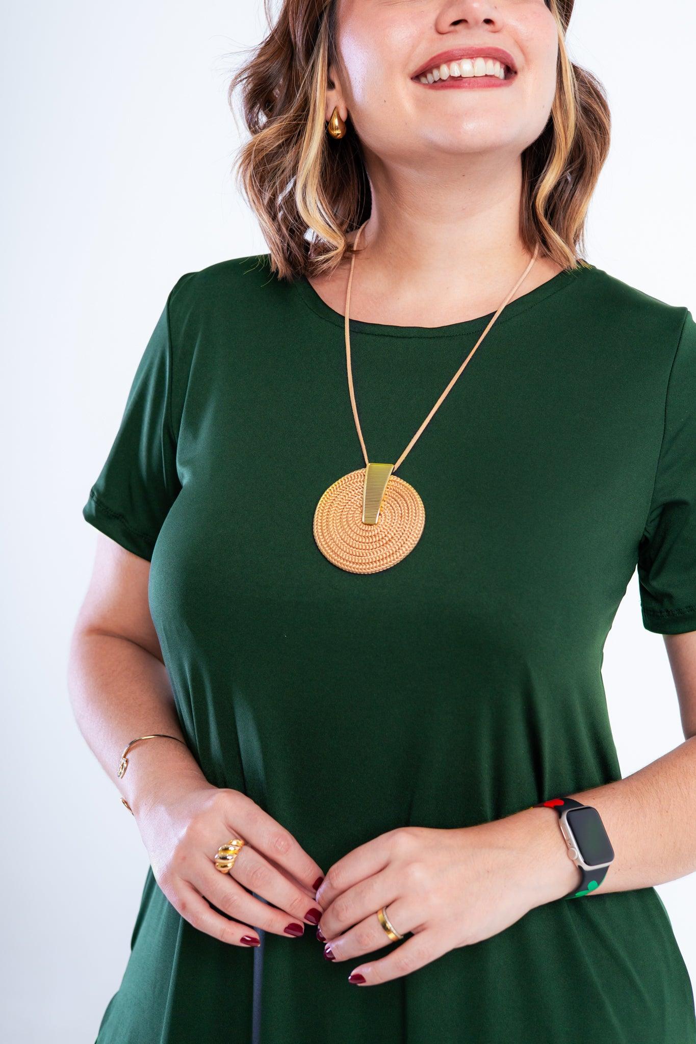 Vestido Sara - Malha Confort Midi com Manga - Bazar Online