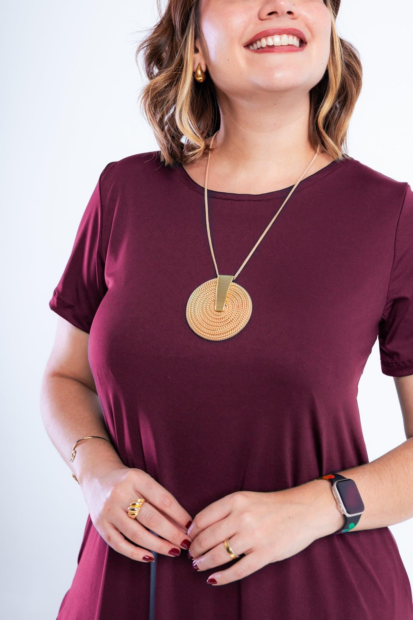 Vestido Sara - Malha Confort Midi com Manga - Bazar Online