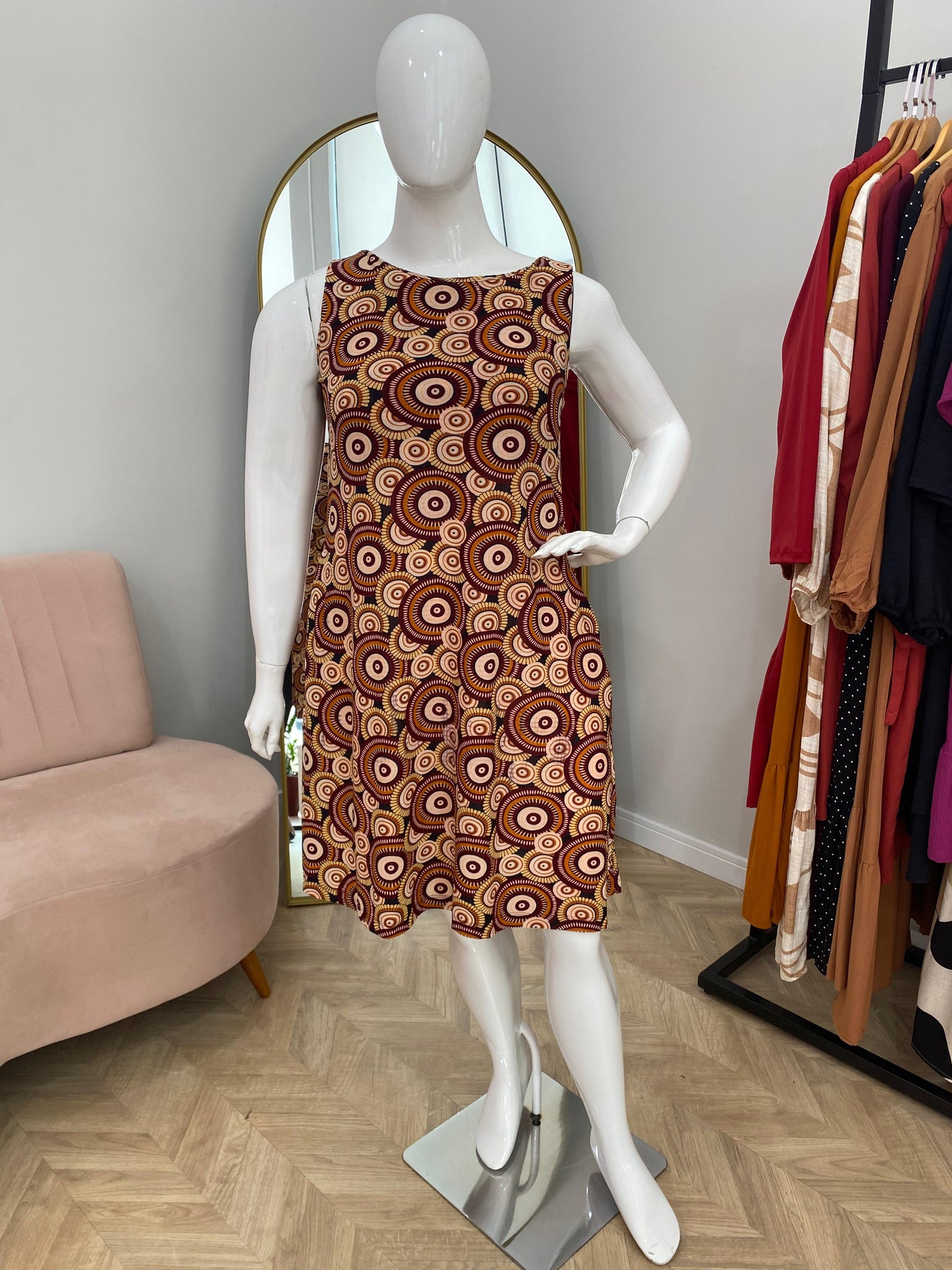 Vestido Sofia - Malha Confort Regata Midi - Bazar Online