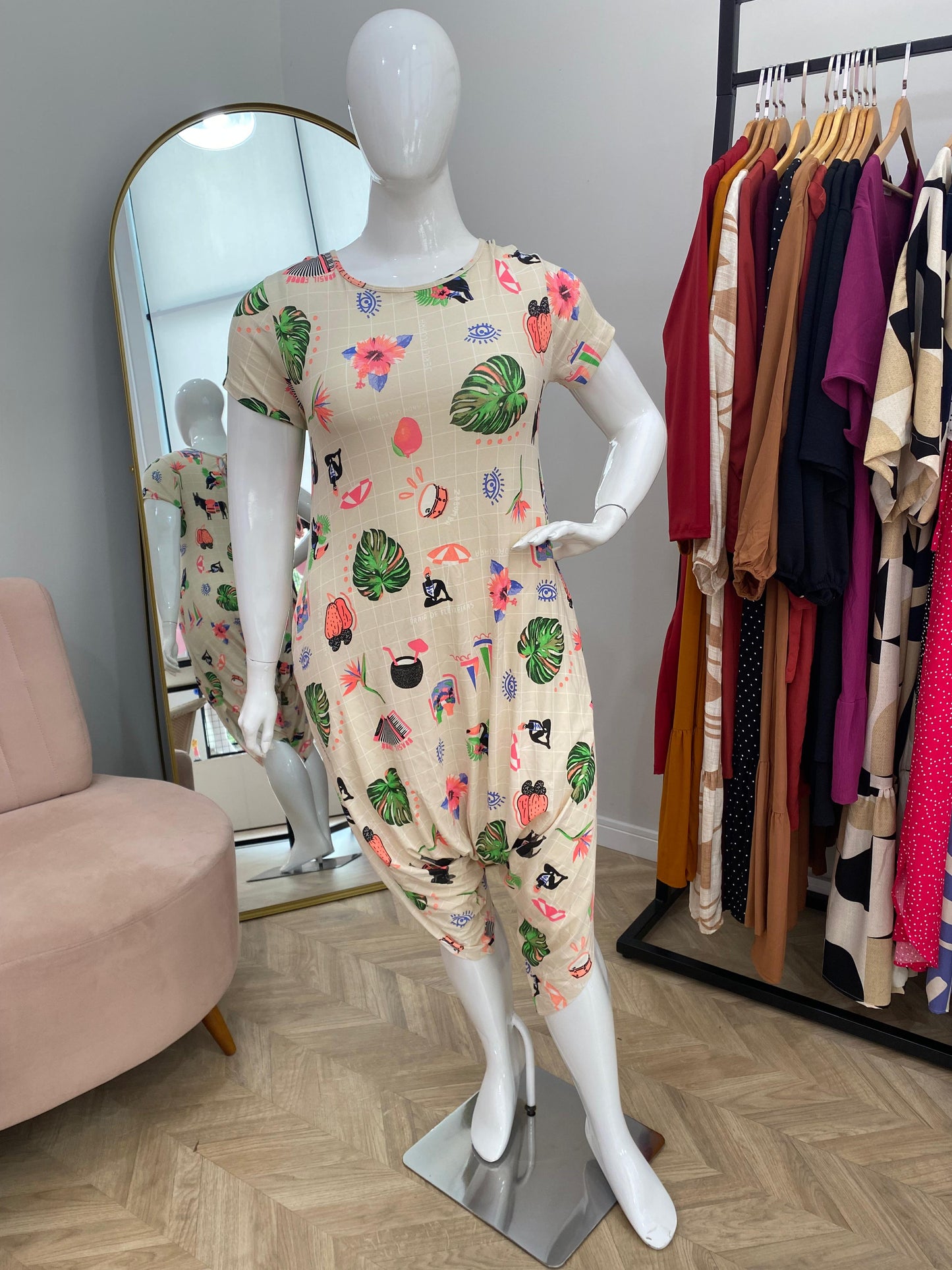 Macacão Fênix - Saruel com Bolsos em Viscolycra - Bazar Online