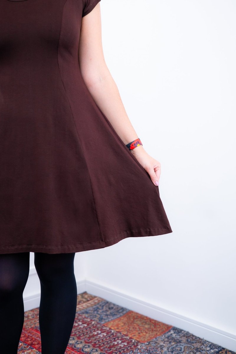 Vestido Melissa - Gola Redonda Acinturado em Viscolycra - Bazar Online